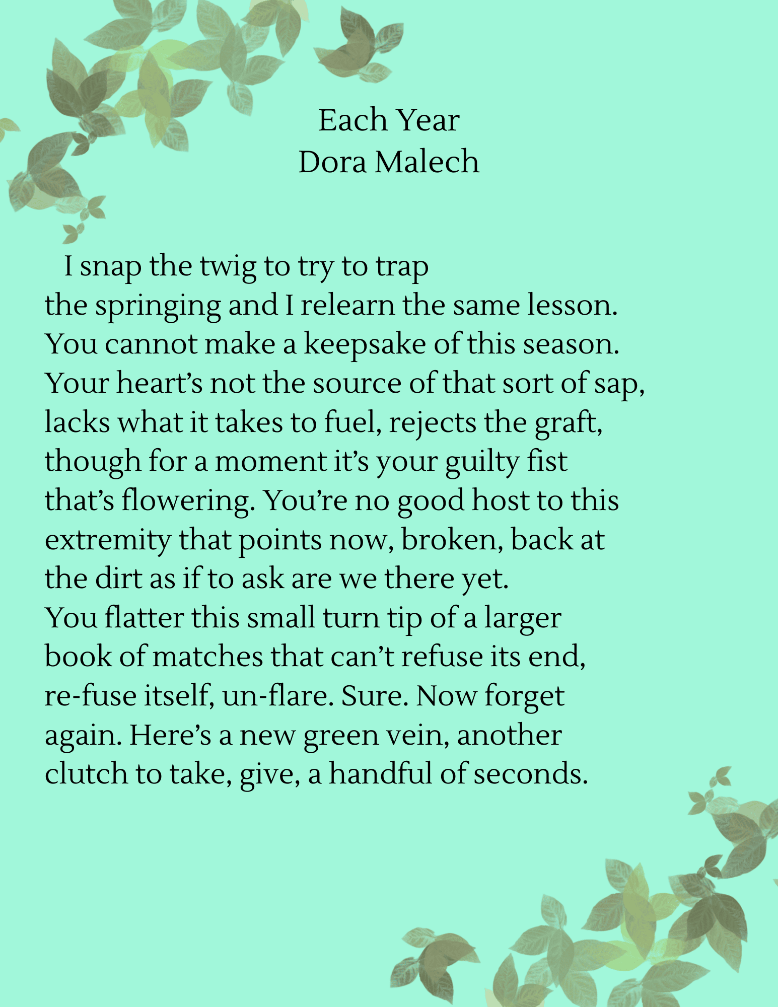each year dora malech (1)
