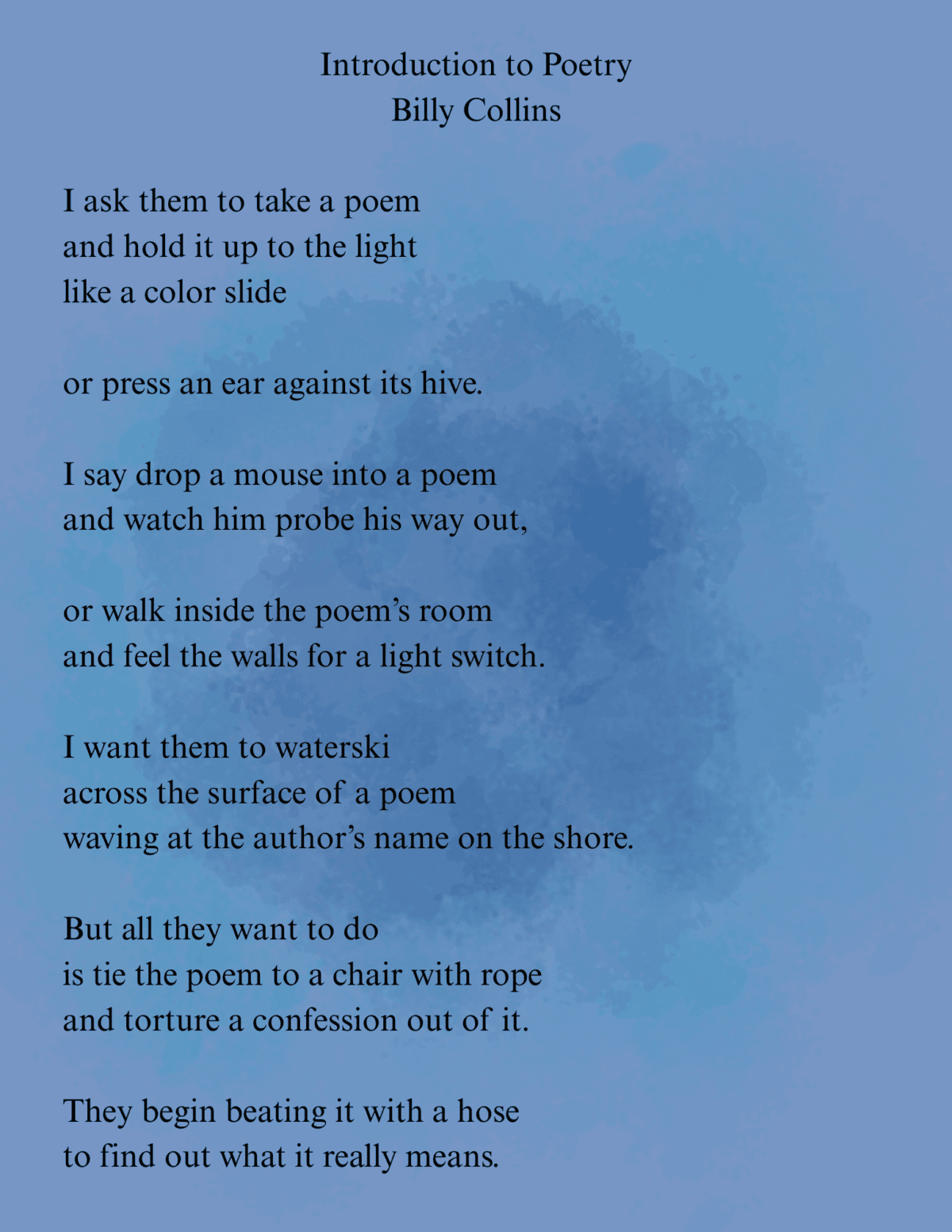 introduction to poetry