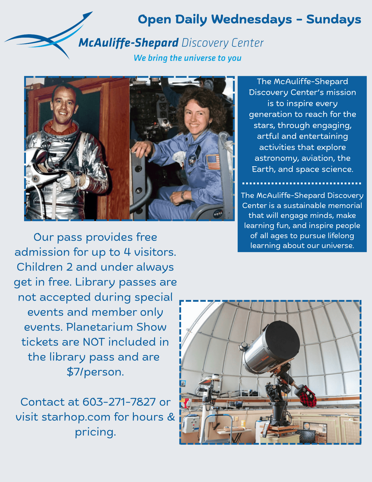 mcauliffe shepard discovery center